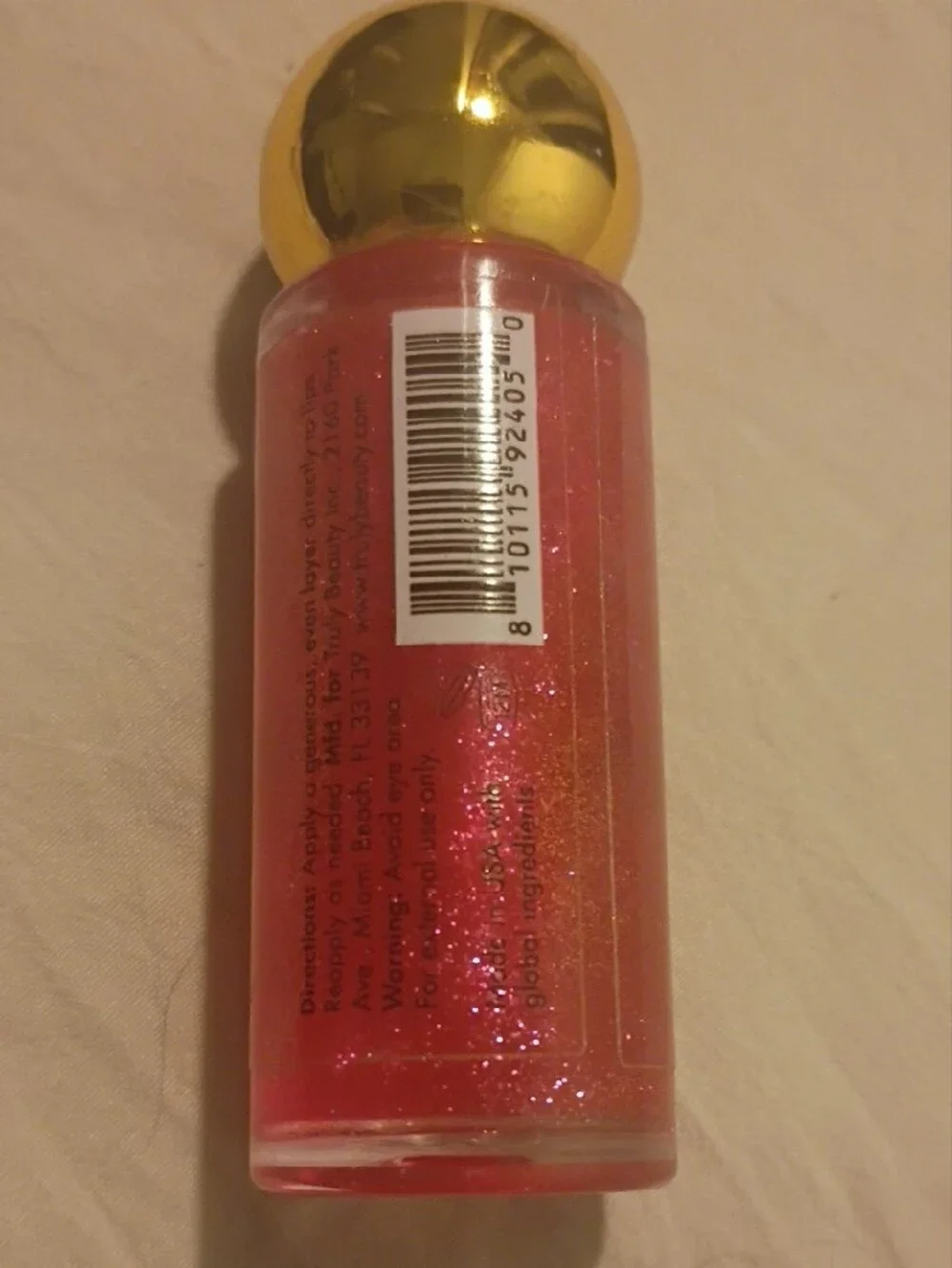 TRULY Cherry Baby Luxury Lip Oil - Shimmery Coral Pink